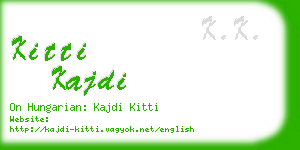 kitti kajdi business card